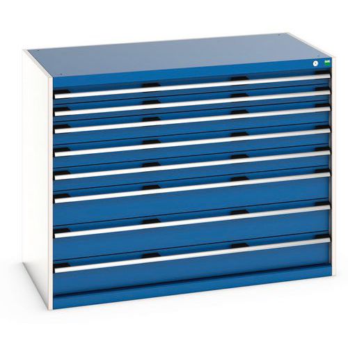 Szafki warsztatowe z szufladami Bott Cubio 200, 100 x 130 x 65-75 cm, 8 szuflad - Szafka warsztatowa z szufladami Bott Cubio 200, 100 x 130 x 75 cm, 8