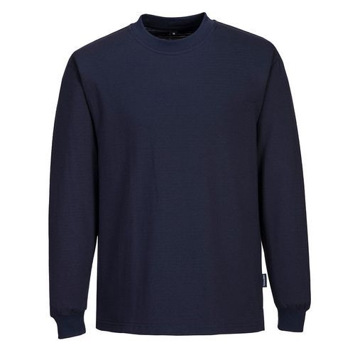 T-shirt antystatyczny ESD z długim rękawem, ciemno niebieski - T-shirt antystatyczny ESD z długim rękawem, ciemno niebieski, vel. S