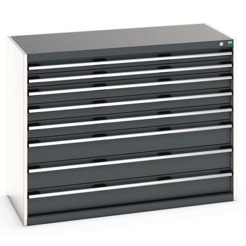 Szafki warsztatowe z szufladami Bott Cubio 200, 100 x 130 x 65-75 cm, 8 szuflad - Szafka warsztatowa z szufladami Bott Cubio 200, 100 x 130 x 65 cm, 8