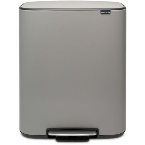 Kosz na śmieci z pedałem Bo 2 x 30 l, Brabantia - Kosz na śmieci z pedałem szary Bo 2 x 30 l, Brabantia