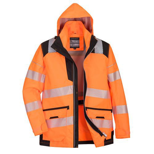 Kurtka ostrzegawcza PW3 5 w 1, czarny/pomarańczowy - Kurtka ostrzegawcza PW3 5 w 1, czarny/pomarańczowy, normalne, vel. 4XL